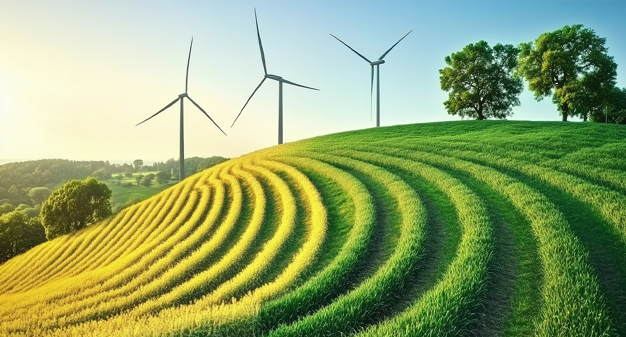 Wind farm landscape
